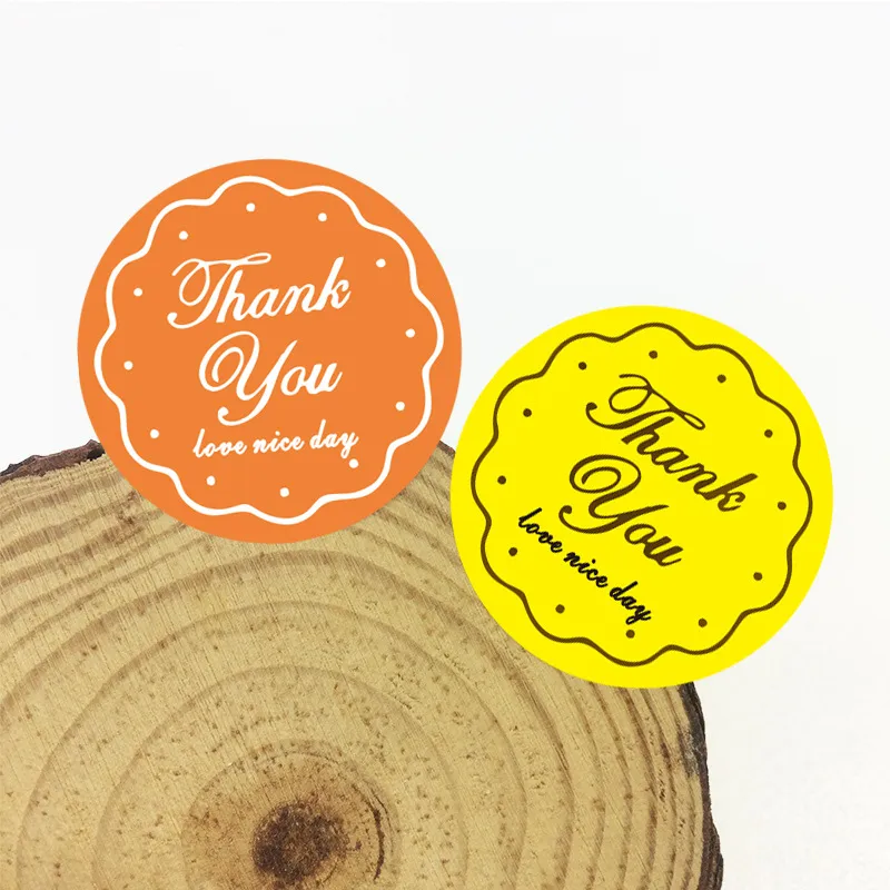 500Pcs/Roll DIY Round Thank You Scrapbooking Stickers Stationery