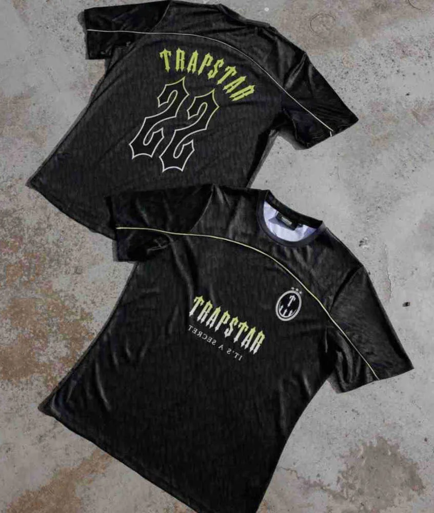 Hommes Trapstar tee Football Jersey Summer Loose Casual Quick Short Sleeve designer nouveau Wonmen T-Shirt Une nouvelle tendance 97ess