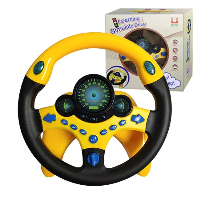 Pram toy steering wheel outlet