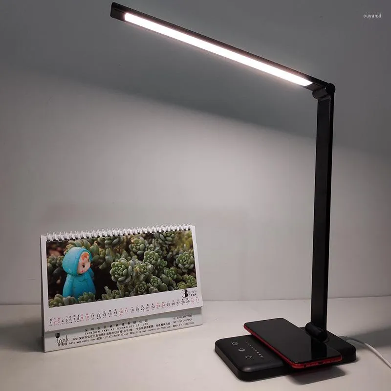 Tafellampen LED Desk Lamp 5 dimbaar level touch USB Reading Oogbescherming met timer nachtlicht slaapkamer bed