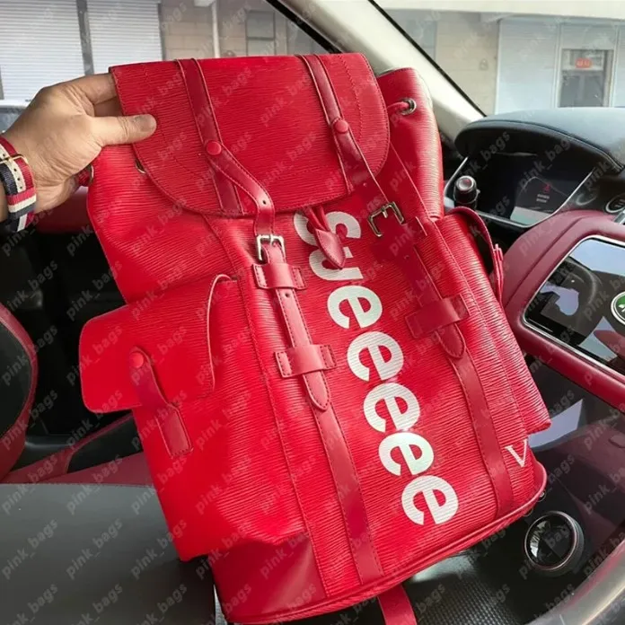 Diseñador de lujo Mochila para hombre Diseñador de moda Mochila Mujer roja Mochila SU Letra L Mochilas de viaje al aire libre Totes Bolsos 2305244BF