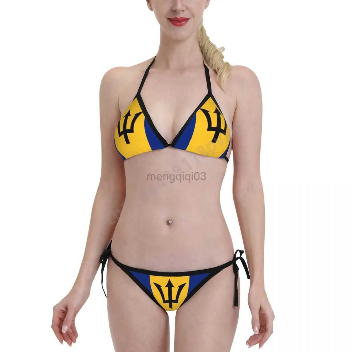 Women's Swimwear Barbados Flag Bikini Swimwear Mujer Women Girls Sexy Swimsuit Swimwear Micro Bikini Set Summer Bathing suit Y23