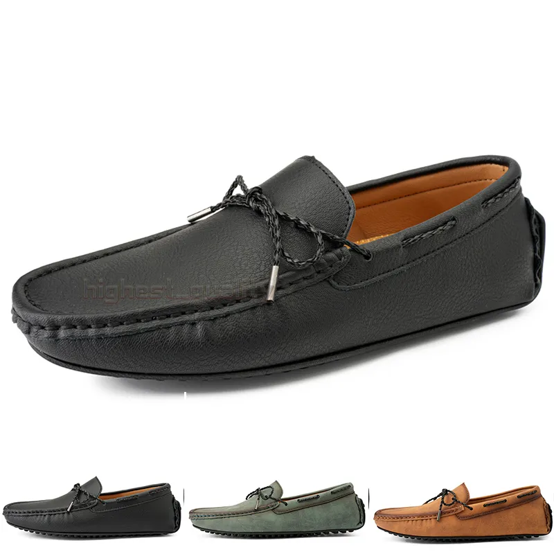 Mode Hommes Casual Chaussures Conduire Confortable Respirant Quotidien Hommes En Cuir Gommage Cent Loisirs Noir Slip On Homme Paresseux Couvre-chaussures Baskets Jogging Marche Chaussure A141