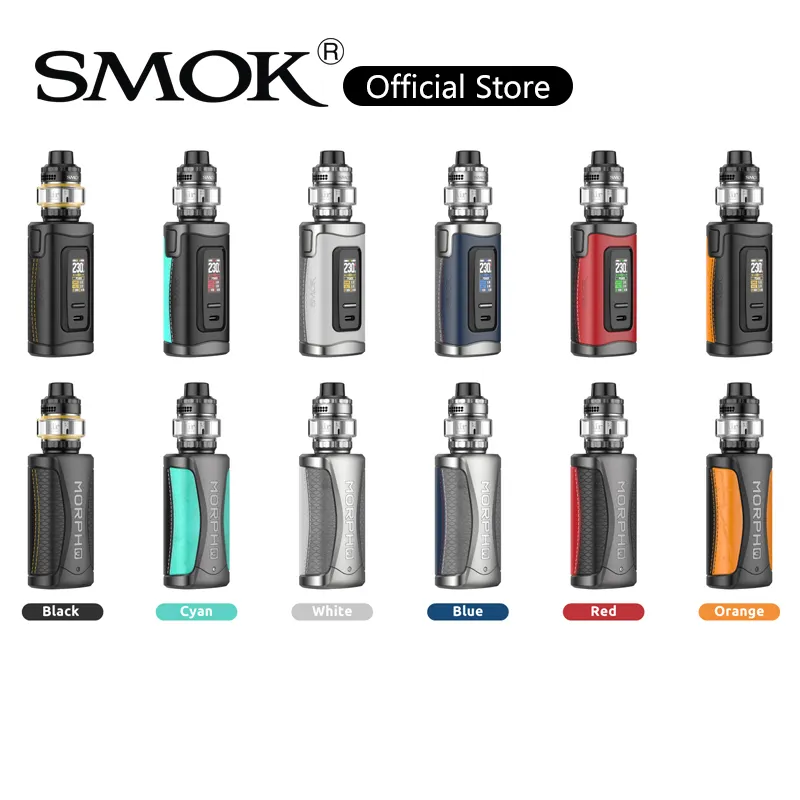 Smok Morph 3 Kit 230W Vape Mod avec système anti-fuite de sous-réservoir T-Air de 5 ml Dispositif de vapeur de remplissage supérieur 100% authentique