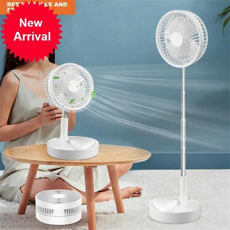 Ny 7200mAh Portable Fan Rechargeble Mini Folding Telescopic Floor Low Noise Summer Fan Cooling For Hoalusta Sovrum