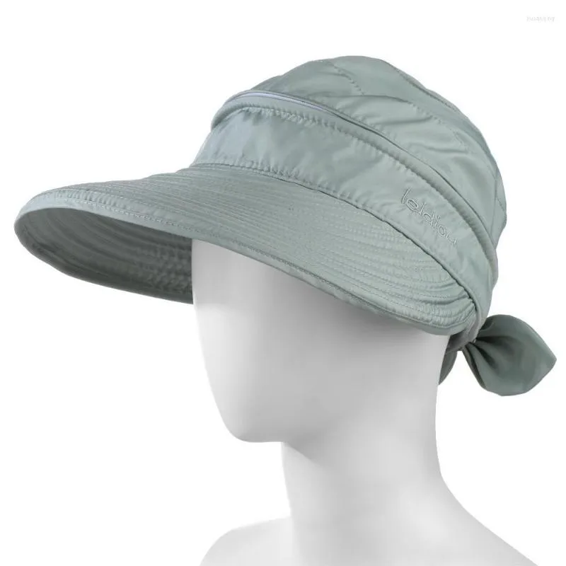 Brede rand hoeden dames opvouwbare vizier Outdoor Cap Anti-UV Beach Summer Sun Hat Classic Women