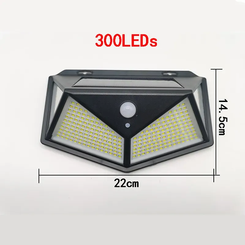 Solar Garden LED LED z PIR Motion Czujnik bezpieczeństwa Lampa ścienna Wodoodporna IP65 Street Light Szybka wysyłka