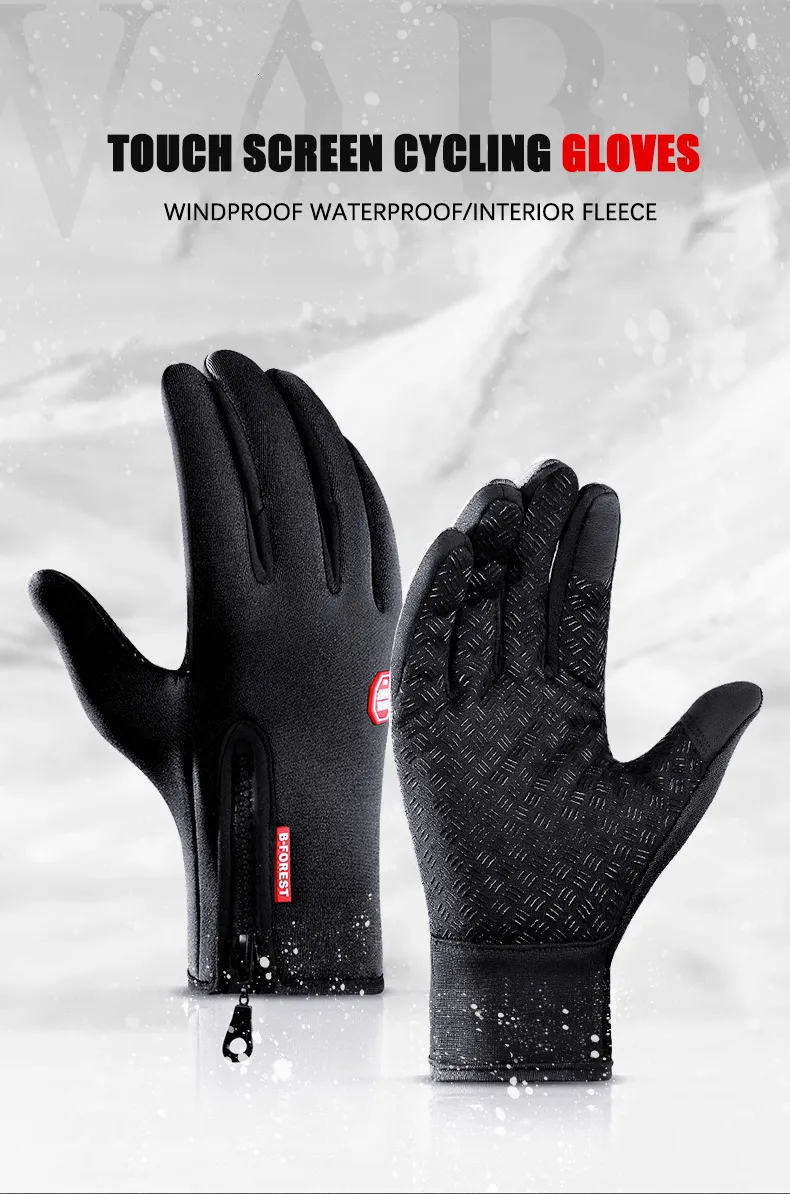 Winter Warm Waterproof Cycling Gloves For Men And Women