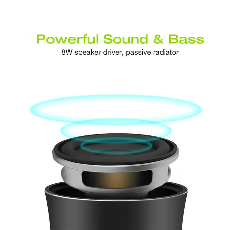 Portabla högtalare A2Pro Mini Bluetooth 5.0 Högtalare Vattentät bärbar trådlös högtalare Bättre bas 10-timmars speltid för Outdoor Homeg230524