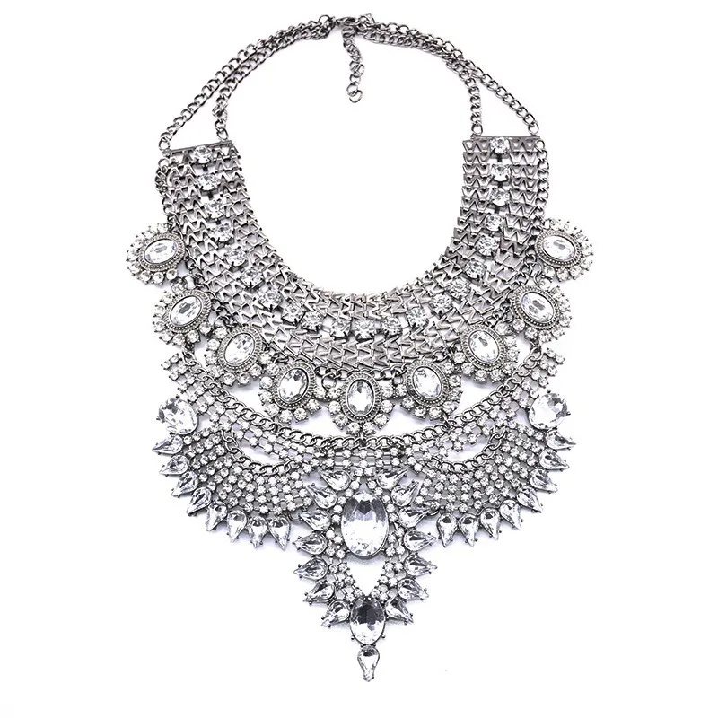 2024 New Fashion Vintage Indian Statement Necklace Women Jewelry Maxi Long  Big Chunky Boho Ethnic Large