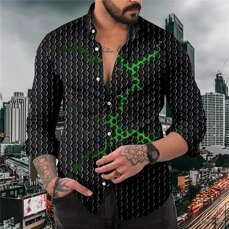 Casual shirts voor heren 2023 Herenpak Rapel Lange mouwen Shirt Outdoor Street Trend Fashion Party hoogwaardige materiële lente en zomer