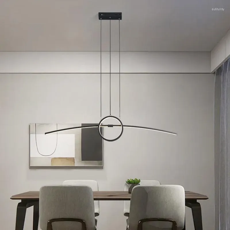 Hängslampor kreativa moderna LED -lampor hlanging lampa för matsal levande kök smart hem alexa