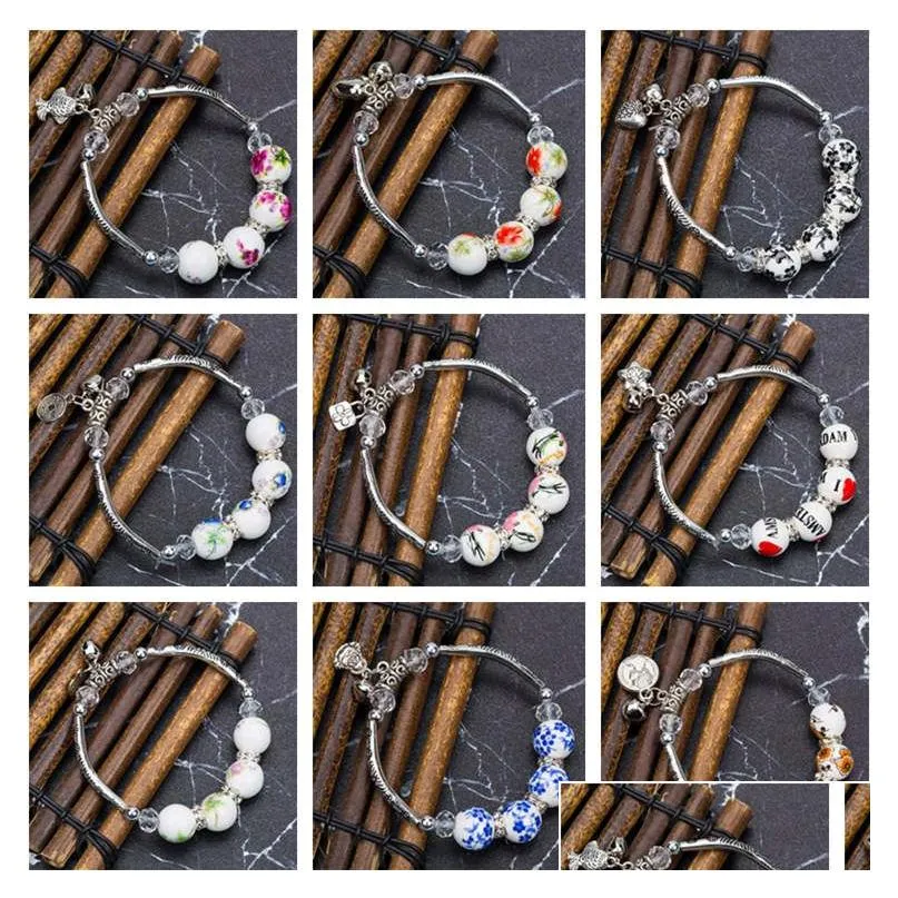 Bracelets de charme Antique características étnicas Pulseira Boudoir Birthday Gift Hand corda Girl por atacado GSFB513 Mix Order 20 peças A DHFYD