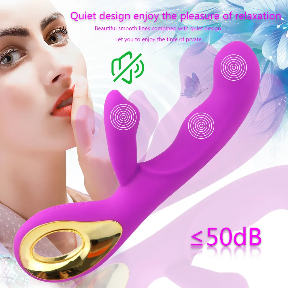 Vibratori Dildo Vibratore Rabbit Massaggiatore Clitoride Stimolatore Punto G Doppio Motore Massaggio Femminile_voghion.com