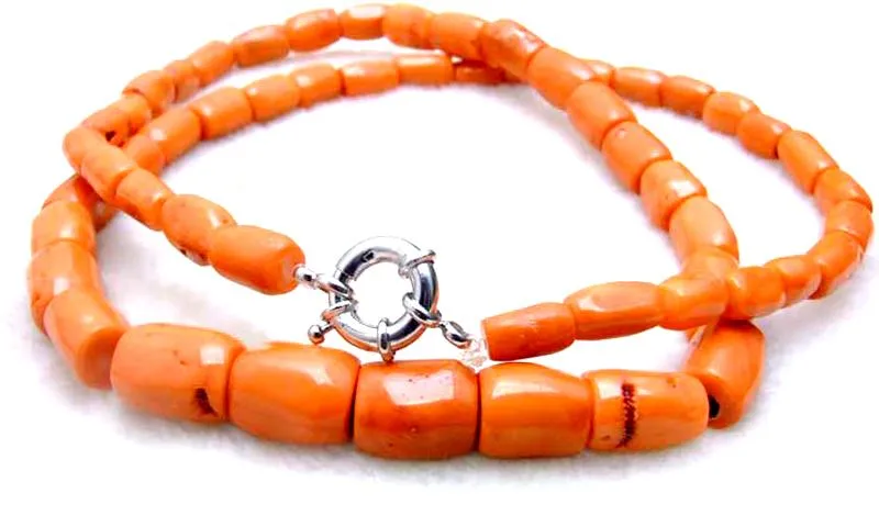 Orange coral necklace new arrivals