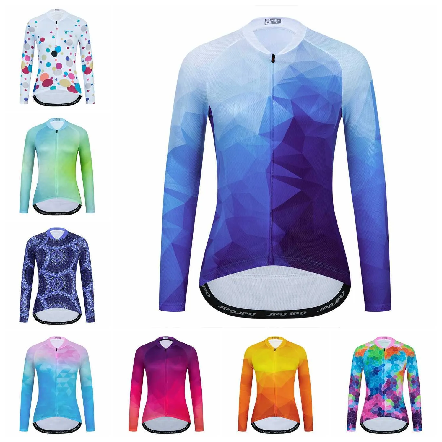 2022 Jersey Jersey Bike Mountain Road Mtb Top Long Seve Rowerc Shirt Fa Lady Odzież Spring Autumn Purple Blue AA230524