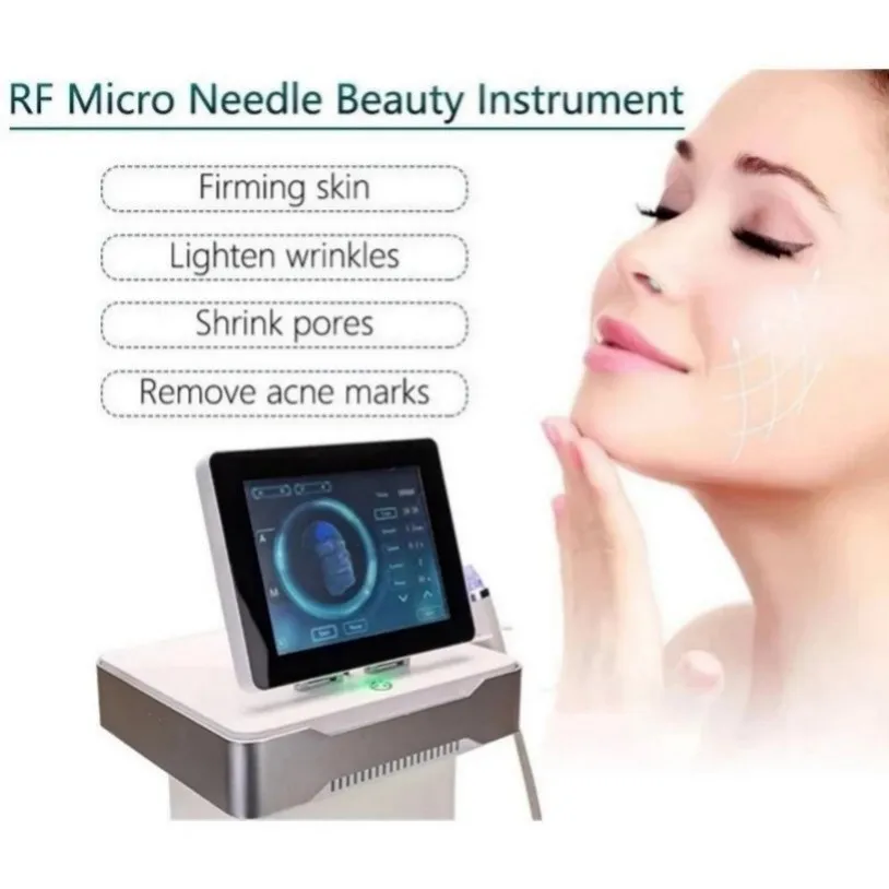 618 Venda 2in1 Máquina de microaneedling RF fracionária com martelo de gelo pores encolhimento pores acne estrias de removedor Micro-LEEDLE Dispositivo