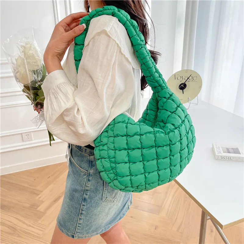 Cos tas luxe wolkentas naar beneden handtas schoudertassen grote draagtas axillaire knoedel zachte nylon handtassen ontwerper grote vrouwen crossbody avond satchels snoepjes kleurtas