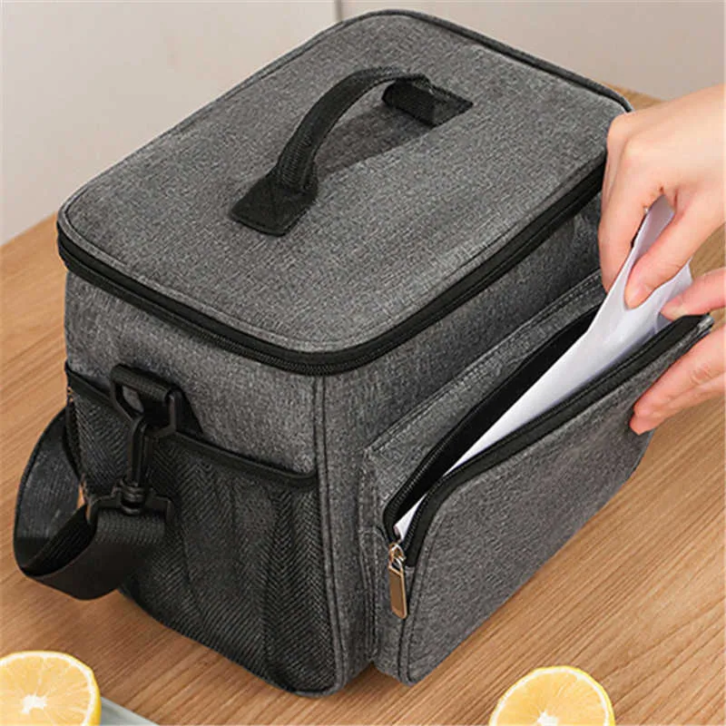 Backpacking Packs Waterproof portable food hot large capacity cooler ice pack lunch box insulated picnic bag organizer P230524