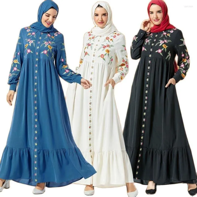 Vêtements ethniques Maxi Islamique Chic femmes-burqa Maroc Robe Longue Abaya Robe dubaï musulman Hijab Kimono Vestidos pour dames