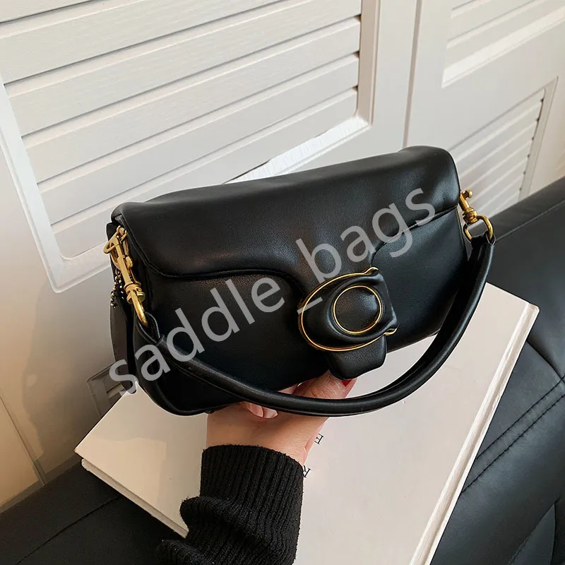 Luxury Designer Bag axel crossbody ny kudde tabby molnhandväska underarmsäck höga damer casual shopping handväska två remmar i flera färger