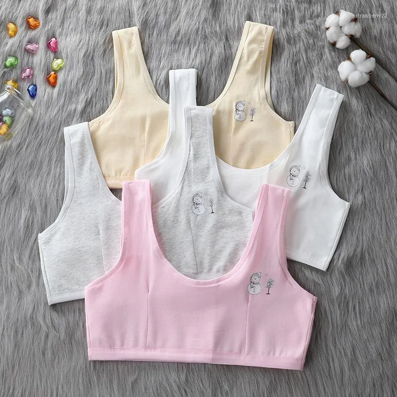 Camisoles Tanks Underwear Girl's Puberty a 9-12-16 ans. Small Vest Cotton Girl 'Bra-Bra.