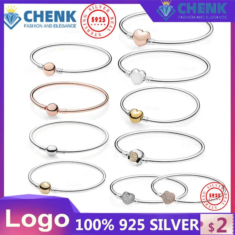 Armbanden SL4 2022 nieuwste CHENK 925 klassieke ronde knop armband voor sieraden maken diy steen voor momen bedels voor sieraden maken bulk