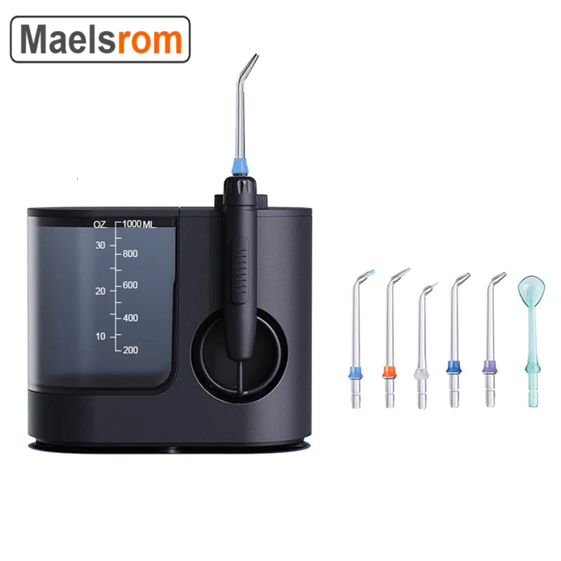 Other Oral Hygiene Big Capacity 1000ml Oral Irrigator Electric Water Flosser Teeth Cleaner With 10 Adjustable Pressures and 6 Nozzles 230524