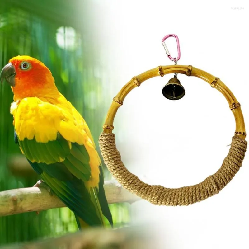 Autres fournitures pour oiseaux Durable Swing Crisp Bell Divertissant Perroquet Cage Anneau Suspendu Jouet Longue durée