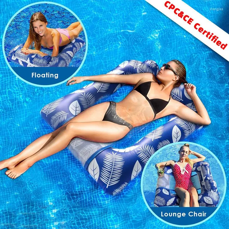 Meubles de camping matelas gonflable eau hamac inclinable piscine flottant chaise longue pliable PVC extérieur adulte fête jouets 2023