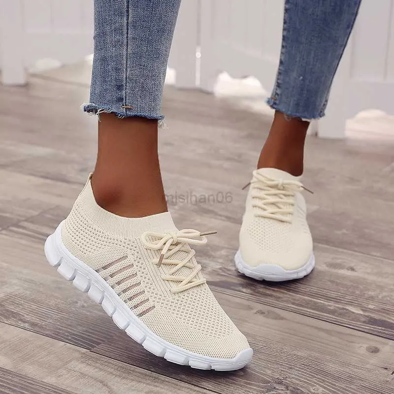 Chaussures habillees femmes maille plate forme baskets chaussettes Tenis respirant Socofy chaussures de sport decontractees 1684 Zapatillas Mujer