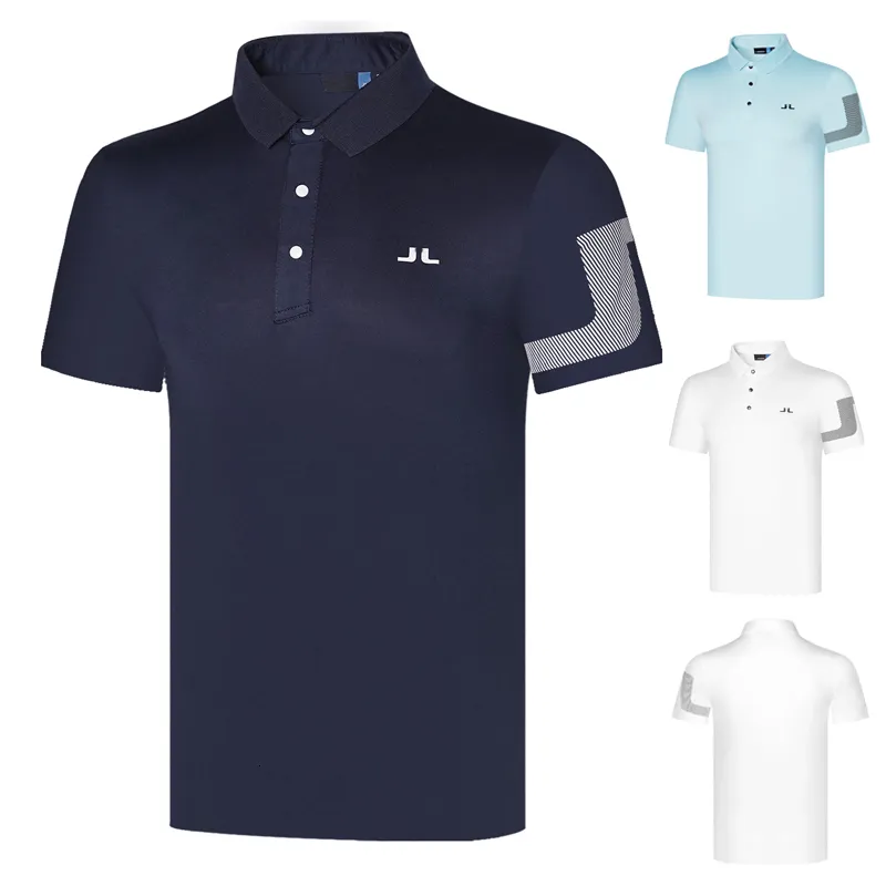 Utomhus t-shirts bär herr golf kort ärm sommar tröja stretch svettning tshirt toppkläder 230523