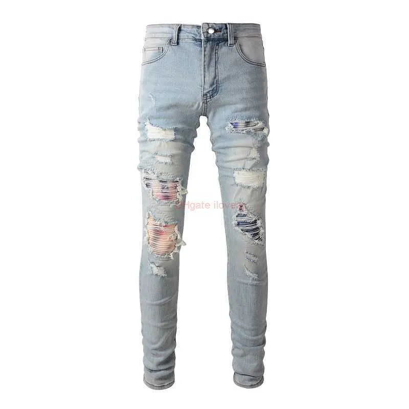 Jeans con store toppe colorate
