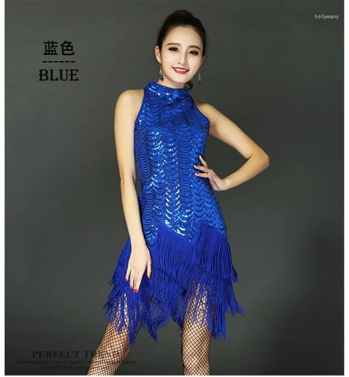 Stage Wear Latin Dance Dresses Woman 2023 Personality Glitter Tassel Dress Lady Night Club Performance T Clothing