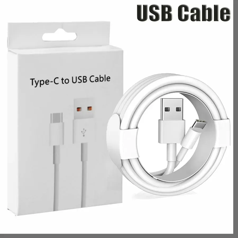 MICRO/TYPE C USB -kabel 1m 2m 3m Snelle lading USB -gegevenskabel voor Samsung S20 S22 Opmerking 20 Xiaomi 4x LG Tablet Android Mobiele telefoon USB -oplaad met retailbox