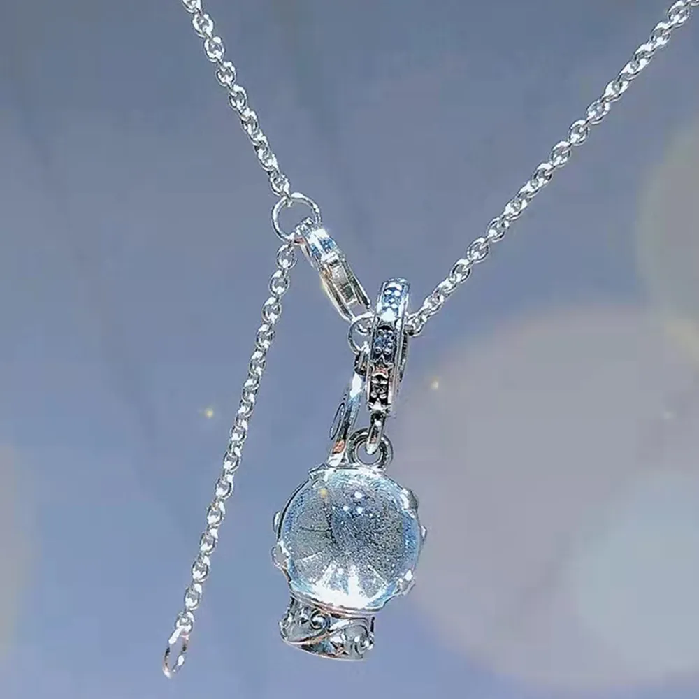 925 Gümüş Pandora Charm Christmas Crystal Ball Boncuk, Mücevher Yapmak İçin Orijinal Bilezik DIY Hediyeleri için Uygundur, Ücretsiz Teslimat