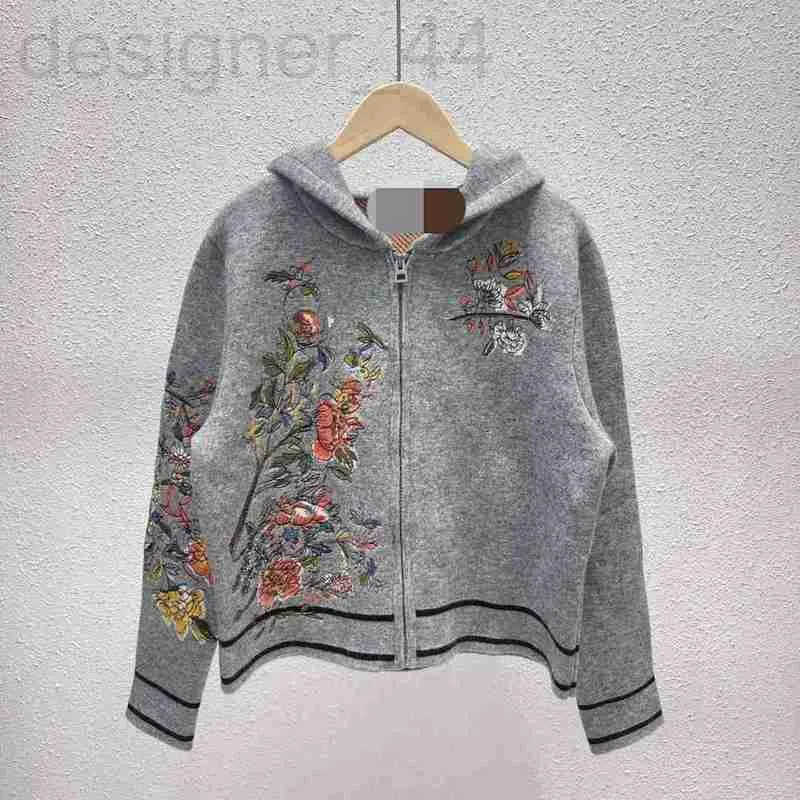 Designer de chandails pour femmes 902 automne femmes pull Style à manches longues à capuche Cardigan gris femmes meiyi MJPN