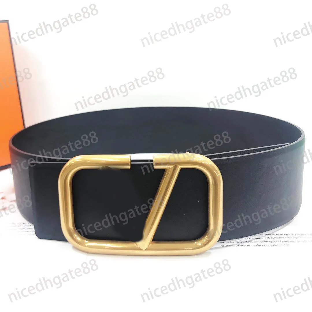 Solid Color V -bälten för kvinnor Designer Midjebältet kalvskinn Multi -storlek Trendy Smooth Metal Buckle Ceinture Business Casual Luxury Belt Designer Reversible GA08 B23