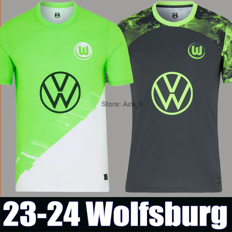 23 24 VFL Wolfsburg Soccer Jerseys Weghorst Steffen Brekalo 2023 2024 축구 셔츠 키트 Arnold Xaver Mbabu Guilavogui Mehmedi Roussillon ginczek