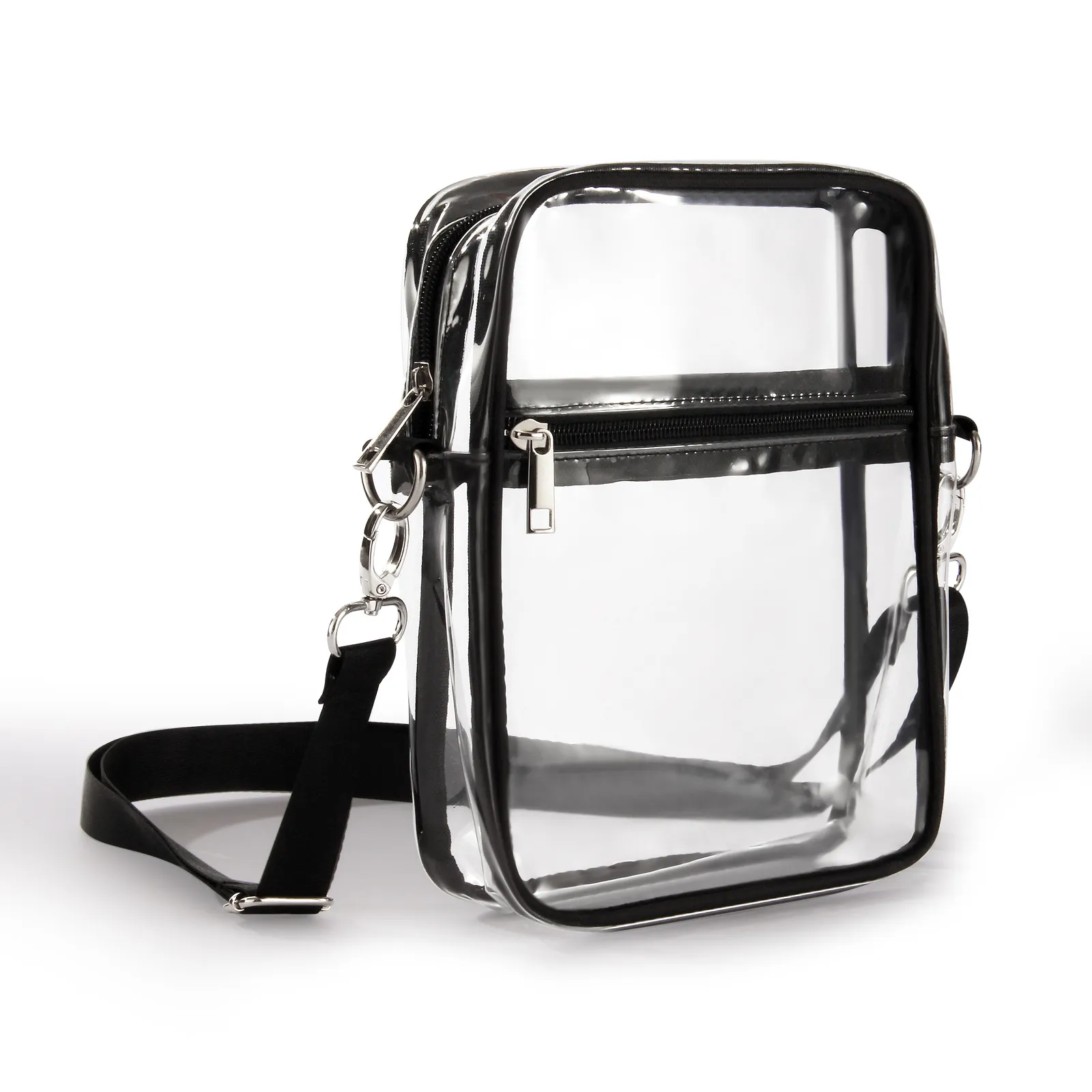 Clear PVC Crossbody Bag For Women Stylish Shoulder Handbag With Wide