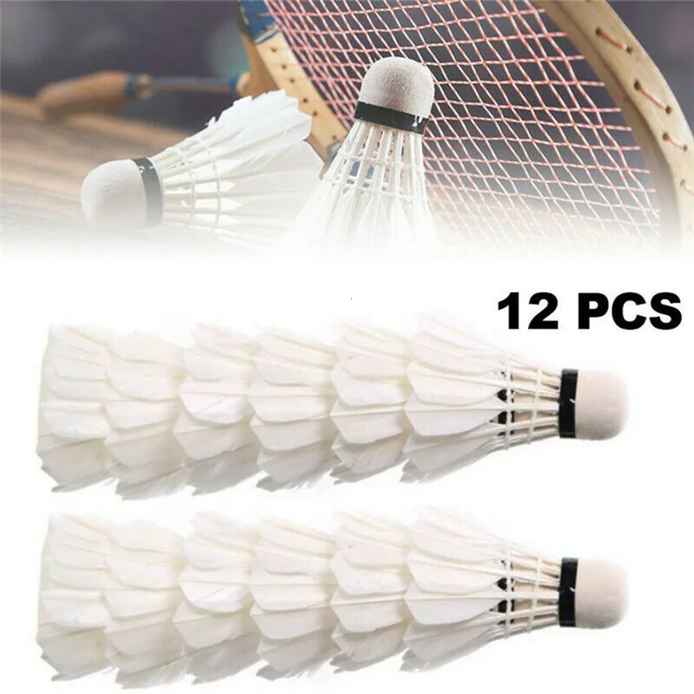 Badminton Shuttlecocks 1 3 6 12PCSHIGH KALİTE BAĞLARI SAĞLIK ARAÇLARI Dayanıklı Köpük Kafa Yumuşak Doku Kaz Kaz Tüy 230523