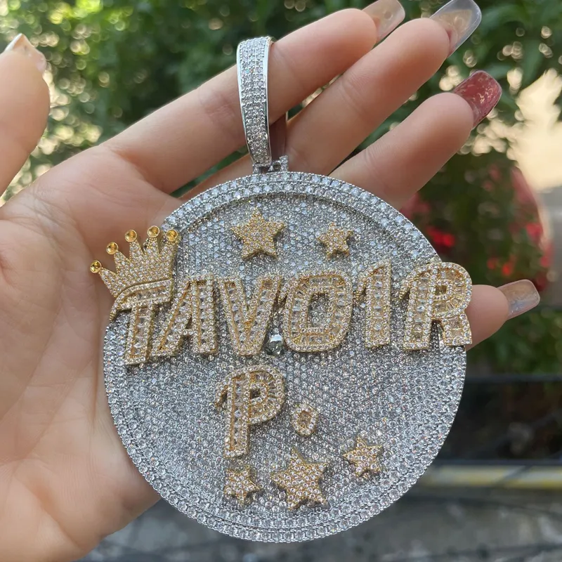 Custom letter sale iced out pendants