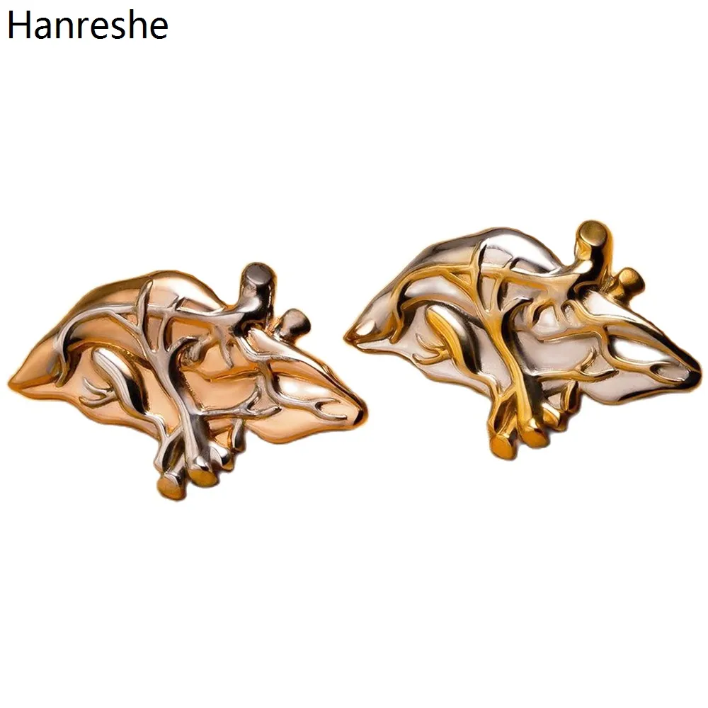 Hanreshe Hepatologist Gift LIX Broche Pins de alta qualidade Organos de cor de ouro Anatomia Amostra de jóias de emblema de lapela