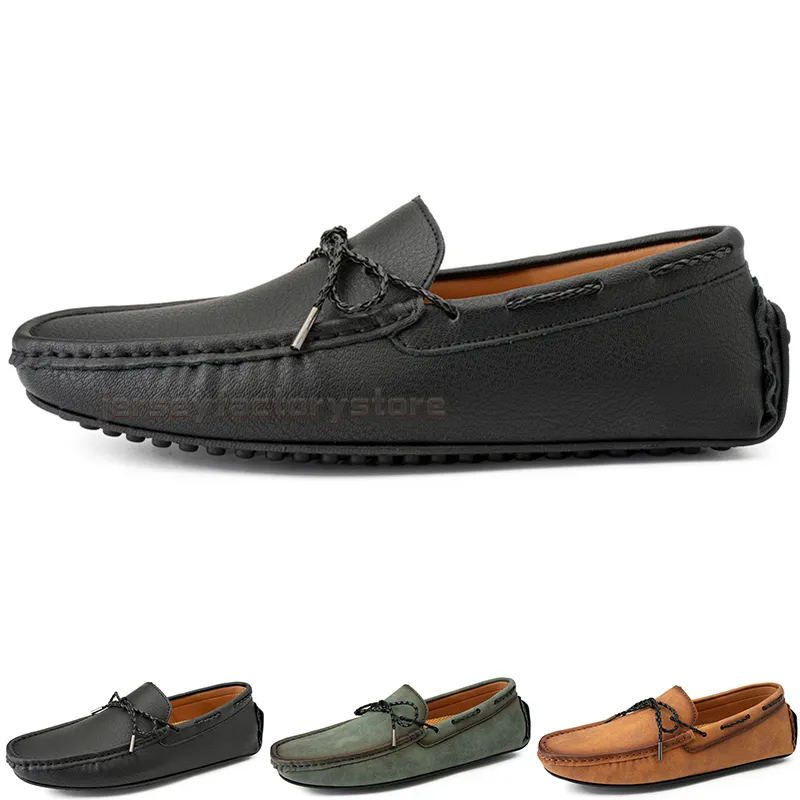 Mode Hommes Casual Chaussures Conduire Confortable Respirant Quotidien Hommes En Cuir Gommage Cent Loisirs Noir Slip On Homme Paresseux Surchaussures Baskets Jogging Marche Chaussure B090