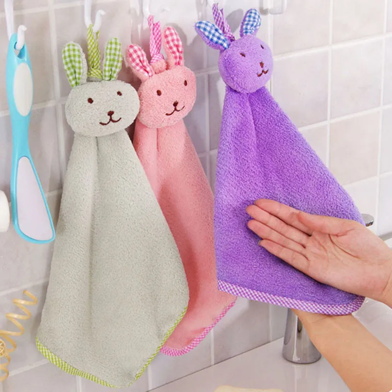 Serviette de bain bébé doux dessin animé Animal suspendu essuyer bain visage serviette bébé serviette dessin animé suspendu serviette de bain