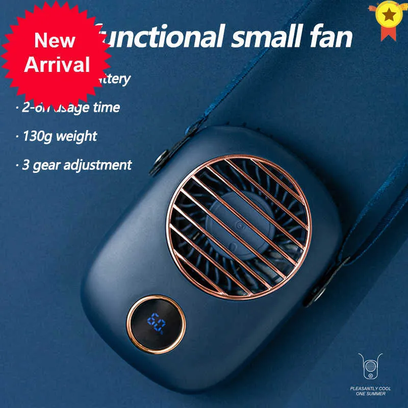 Nieuwe hangende nekventilator Mini Cooler USB 2000MAH Oplaadbare ventilador Outdoor Travel Handheld Portable Silent Cooling Fans Home