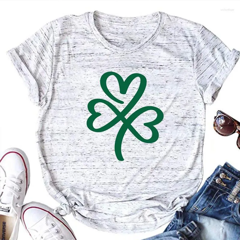 Women's T Shirts Shamrock Shirt Vintage Clothes St Patricks Day For Women Aesthetic Funny Graphic