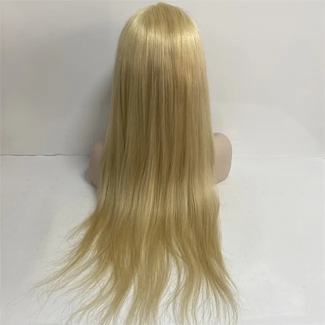 Virgin Human Hair Blonde Color 613# Mixed 22# Silky Straight  display picture 1