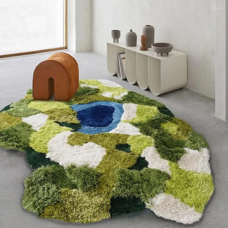 Mattor Little Forest Handmade 3D Mossy Tufting Area Rug Nordic Big Size Bedside Carpet Decoration Children Room