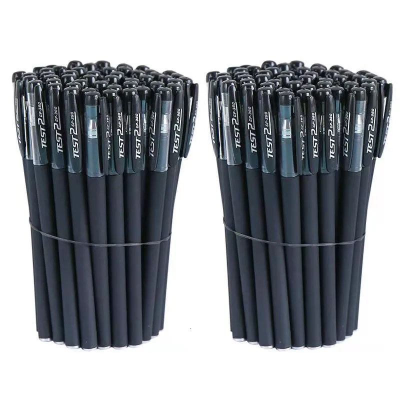 Beyaz kalem 10 PCSSET Siyah Nötr Kalem Öğrenci Sınav Ofisi İmza Sevimli Kırtasiye Malzemeleri Jel 230523